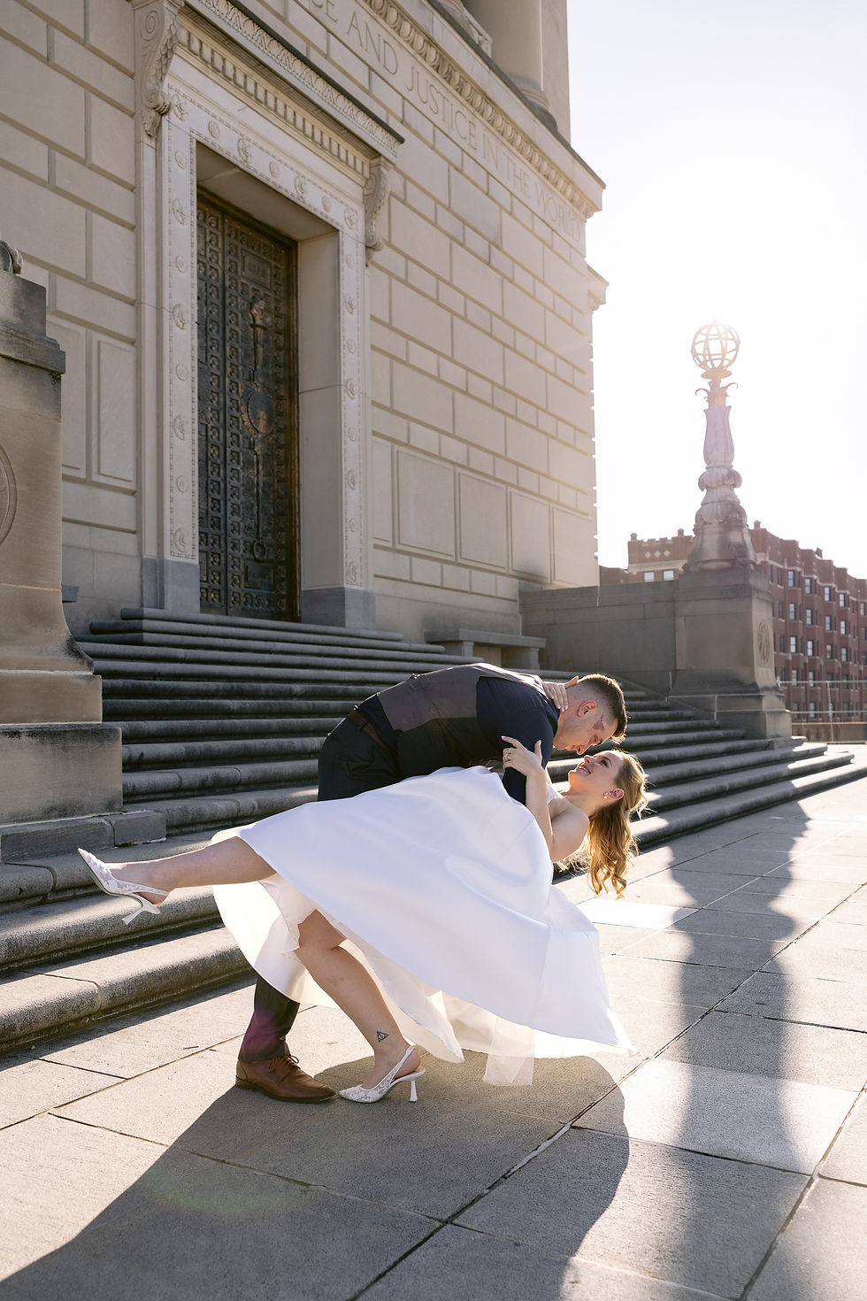 Indianapolis State House couple portraits