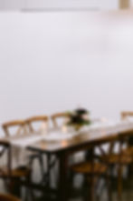 A reception table set at 600 East Events