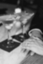 Romantic date-night inspired engagement session at Prime 47 steakhouse in Indianapolis