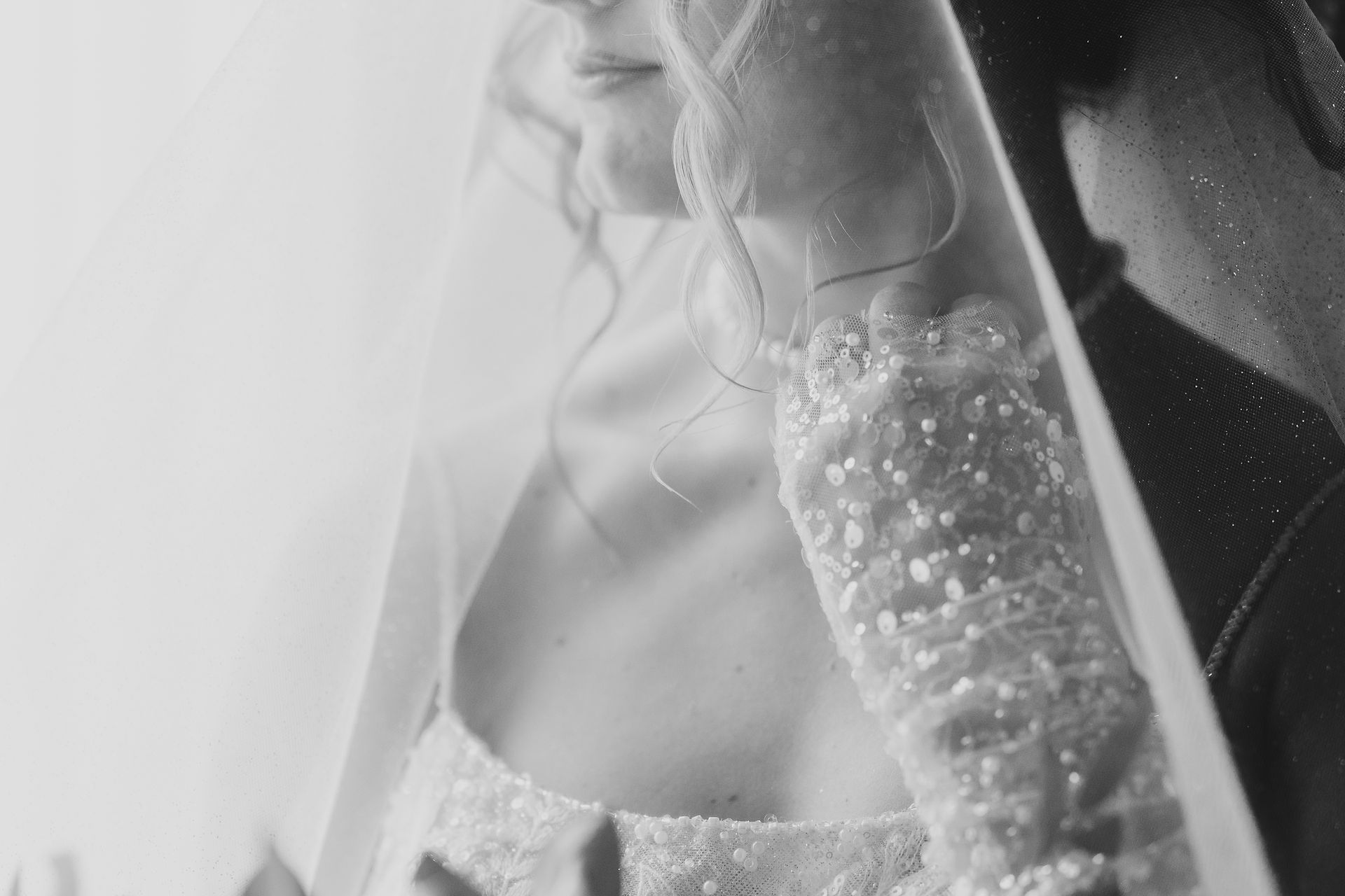 Close up of a bride's details on her wedding day
