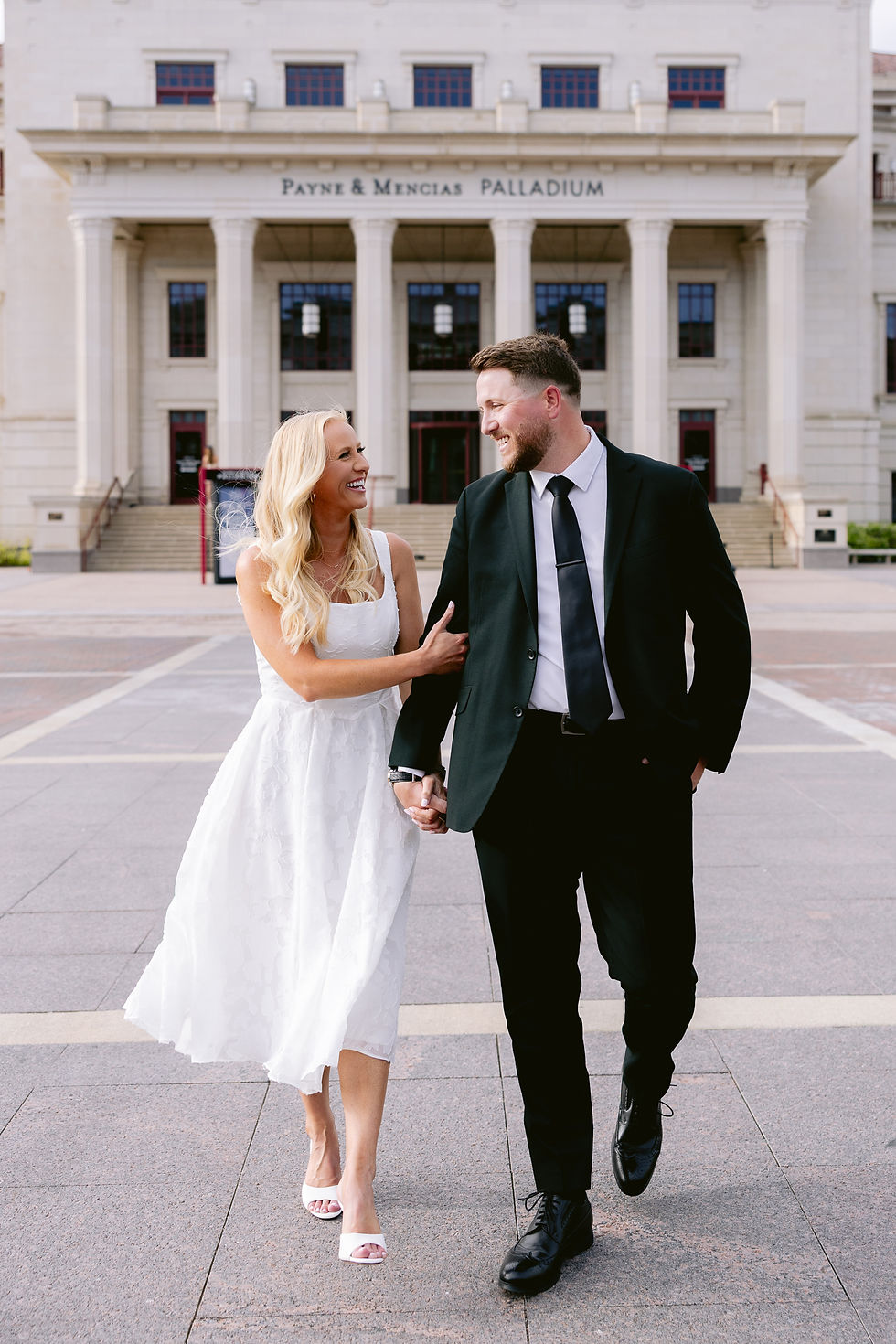 Natural engagement photography around Carmel City Center
