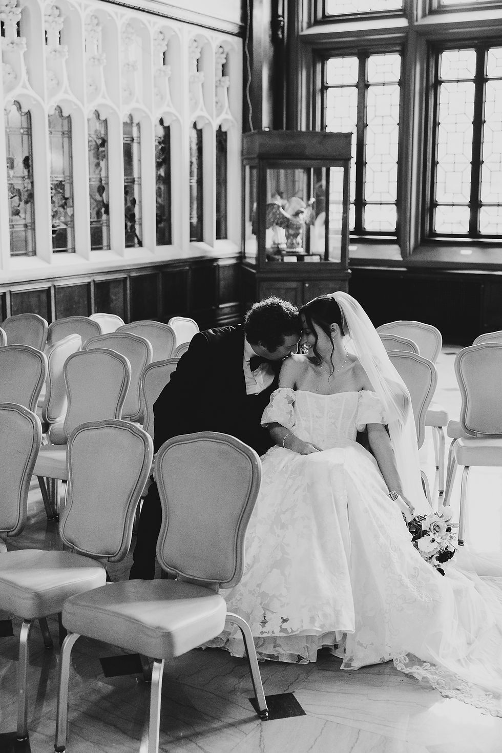 editorial-style couple portrait by columbia club wedding photographer