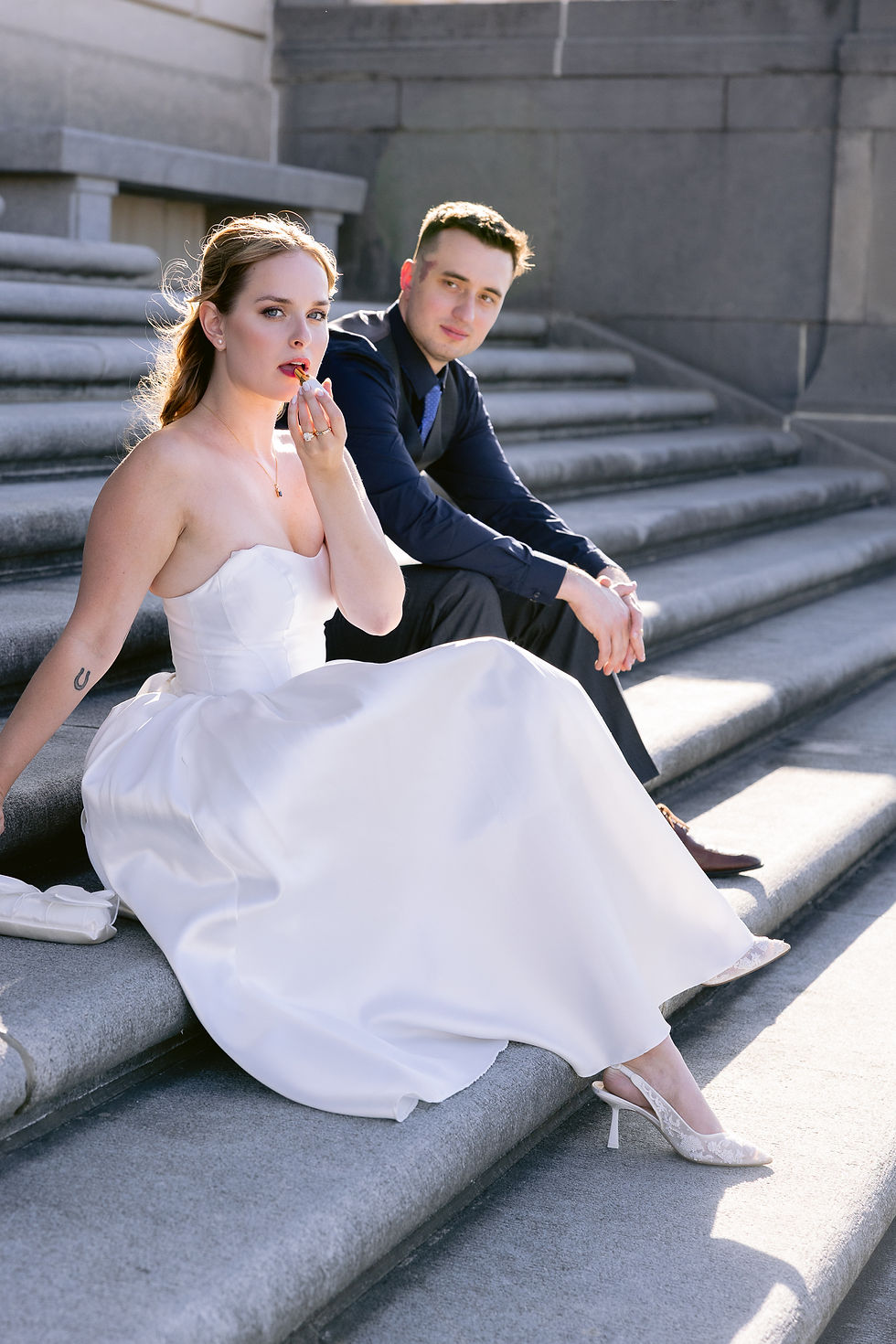 Intimate wedding couple photography