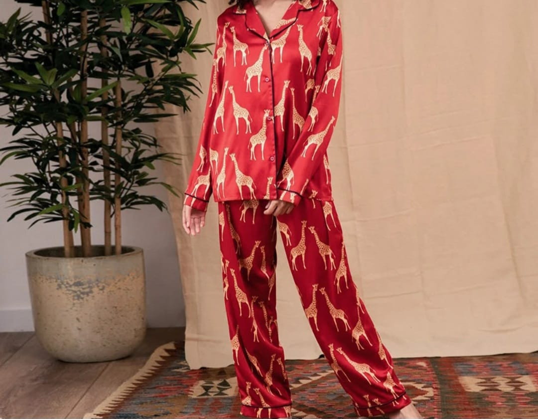 Giraffe Print Pyjama Set