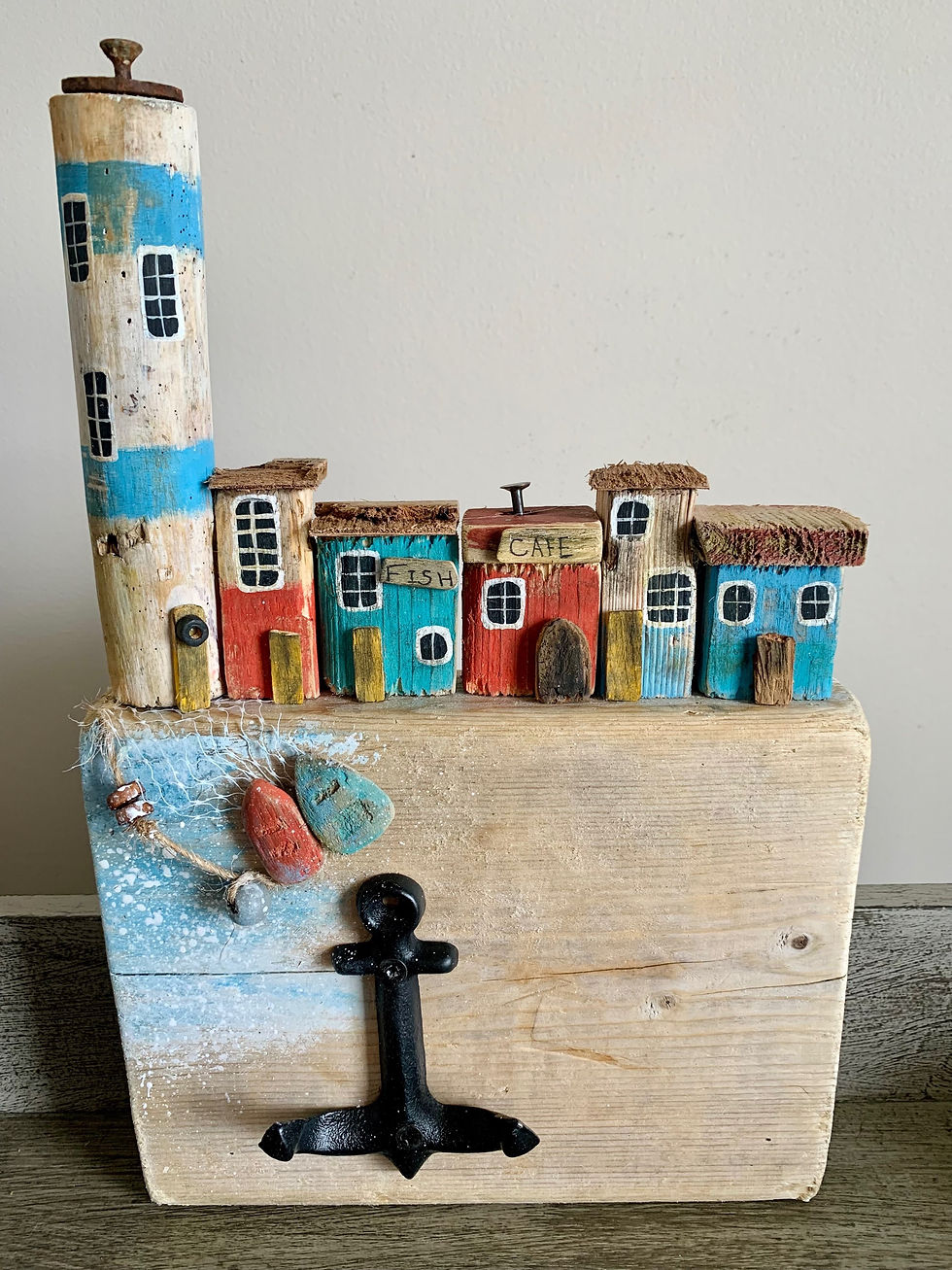 Thumbnail: Cafe & Fish Driftwood Cottages Key Hanger