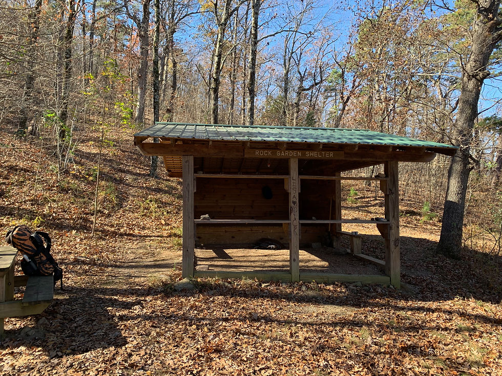 A structure on the Ouachita Trail