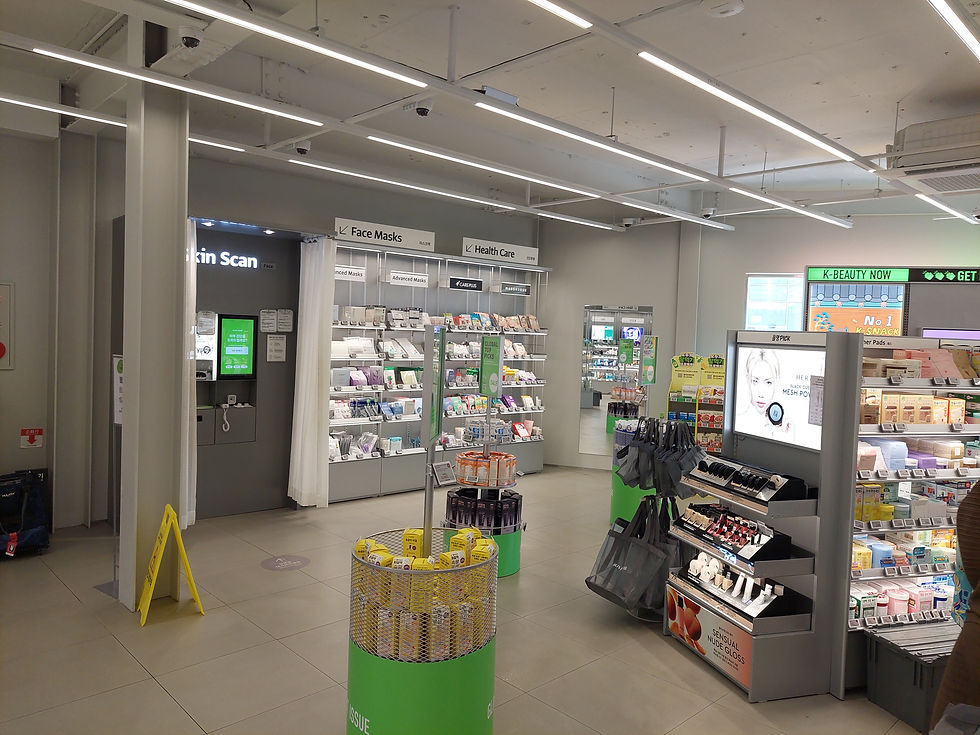 オリーブヤング海雲台駅店3階の店内