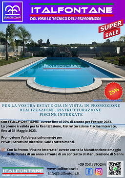 Promozione Maggio 2023 Piscine Interrate