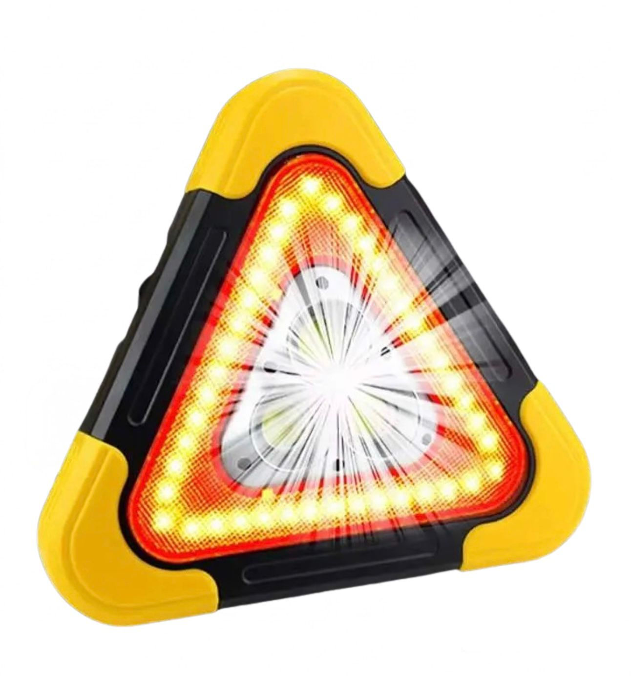 Triángulo de Emergencia LED Recargable Steel Pro con Panel Solar