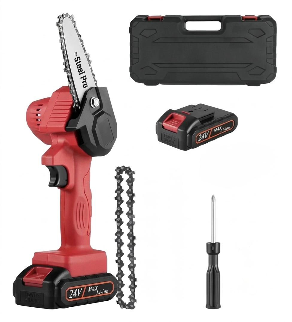 Miniatura: Motosierra Inalámbrica 4 Pulgadas Steel Pro 21V para Jardinería