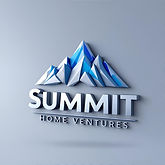 A 3D logo design for 'Summit Home Ventures LLC' The logo features a stylized mountain peak