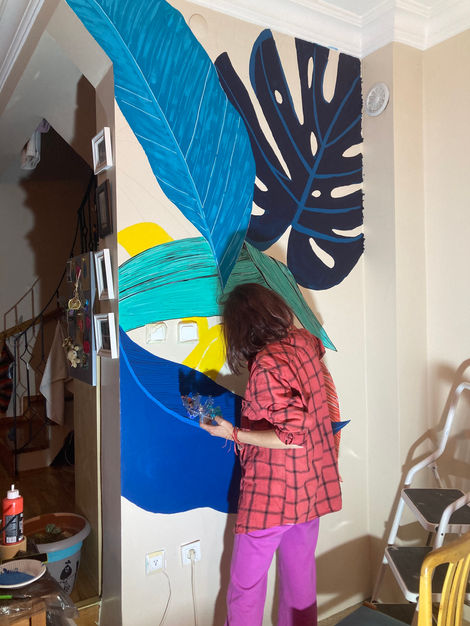 Salon Duvar Resim Uygulaması