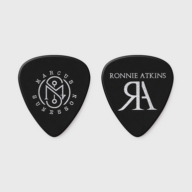 Gitarrplektrum logodesign för Marcus Sunesson (Ronnie Atkins från Pretty Maids band)