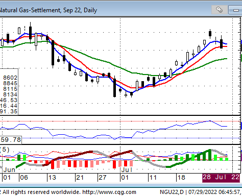Natural Gas is Bearish Short Term 7/29/22