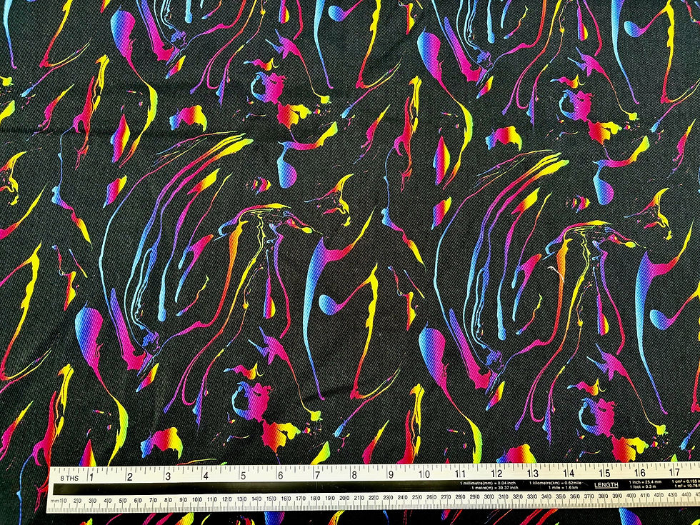 Thumbnail: Rainbow Splatter Cotton Twill