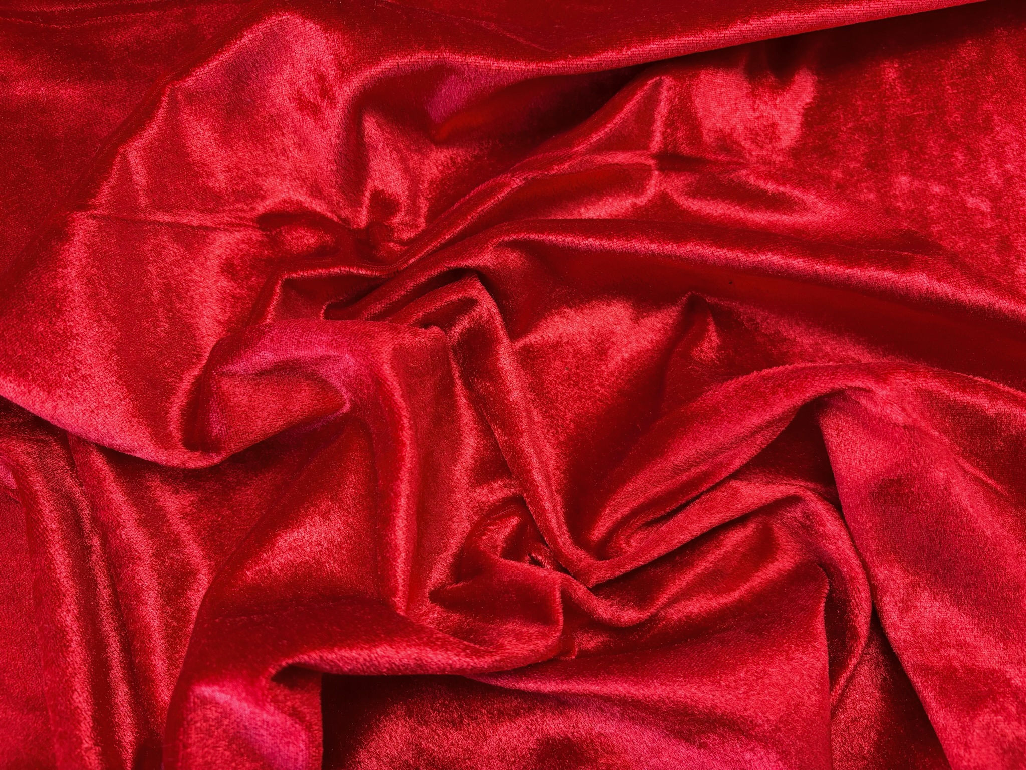Red Velour Non-Stretch