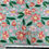 Thumbnail: Coral & Lilac Flowers on Duck Egg Green Viscose