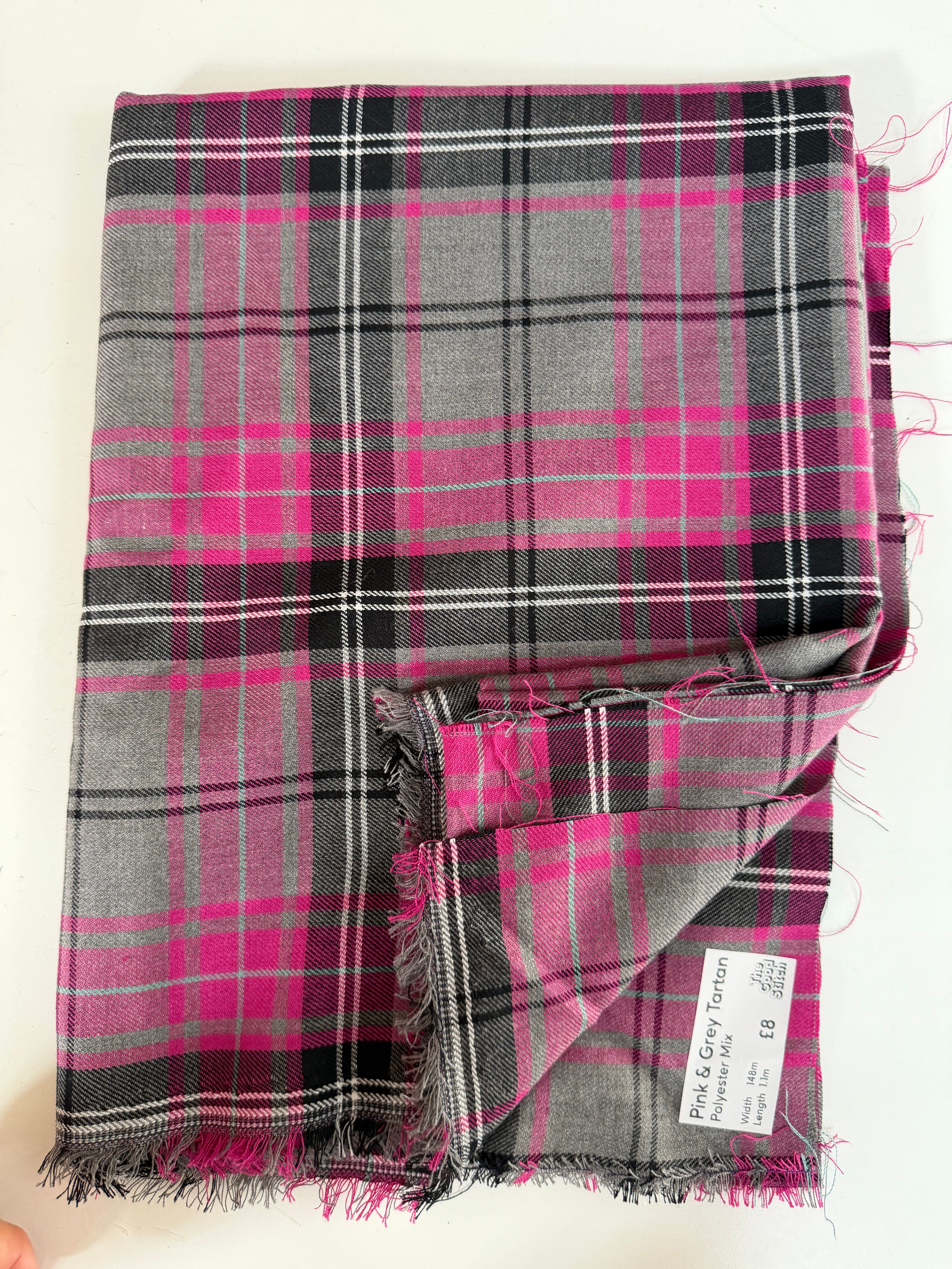 Pink and Grey Tartan