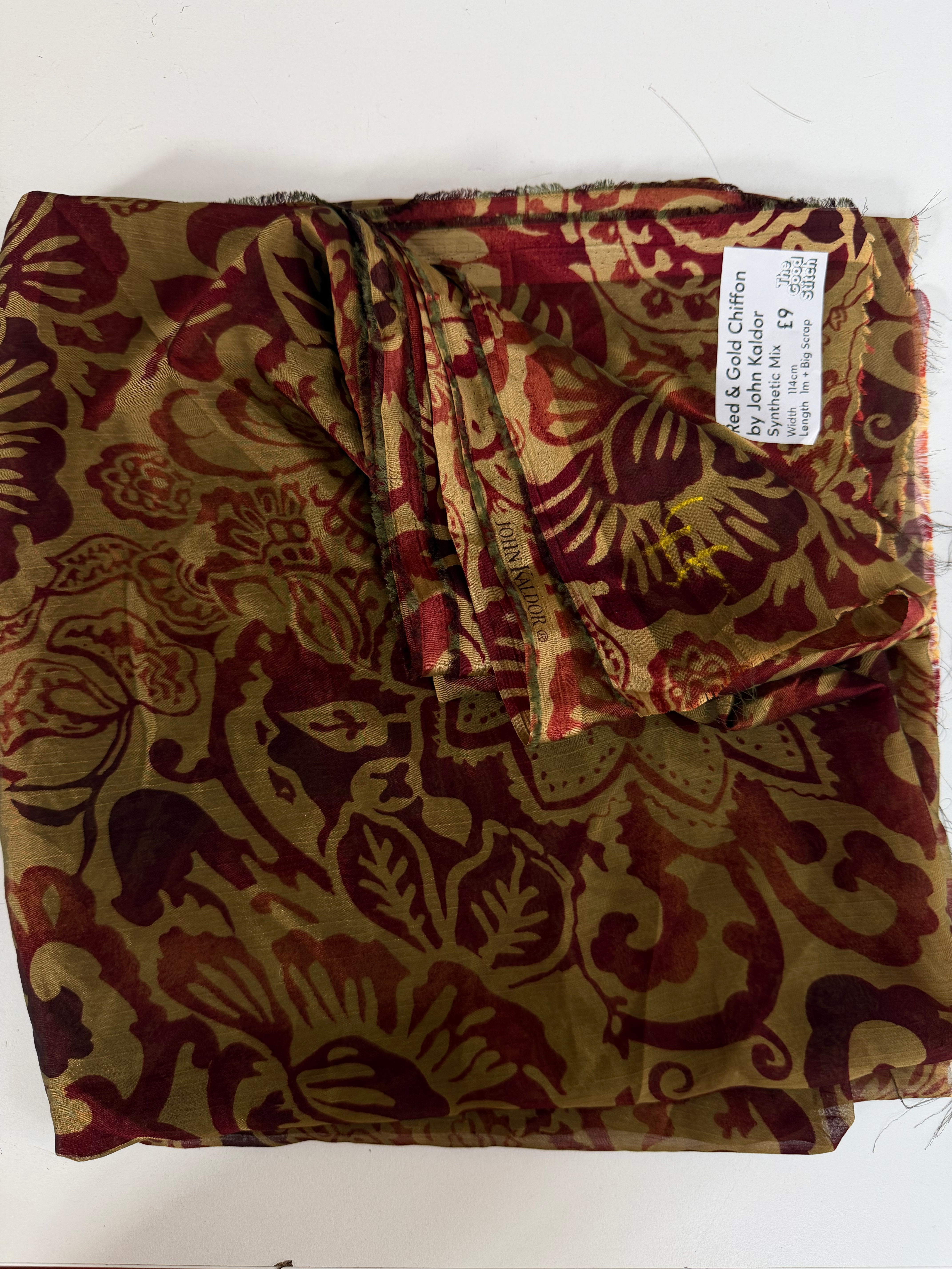 Red and Gold Chiffon by John Kaldor
