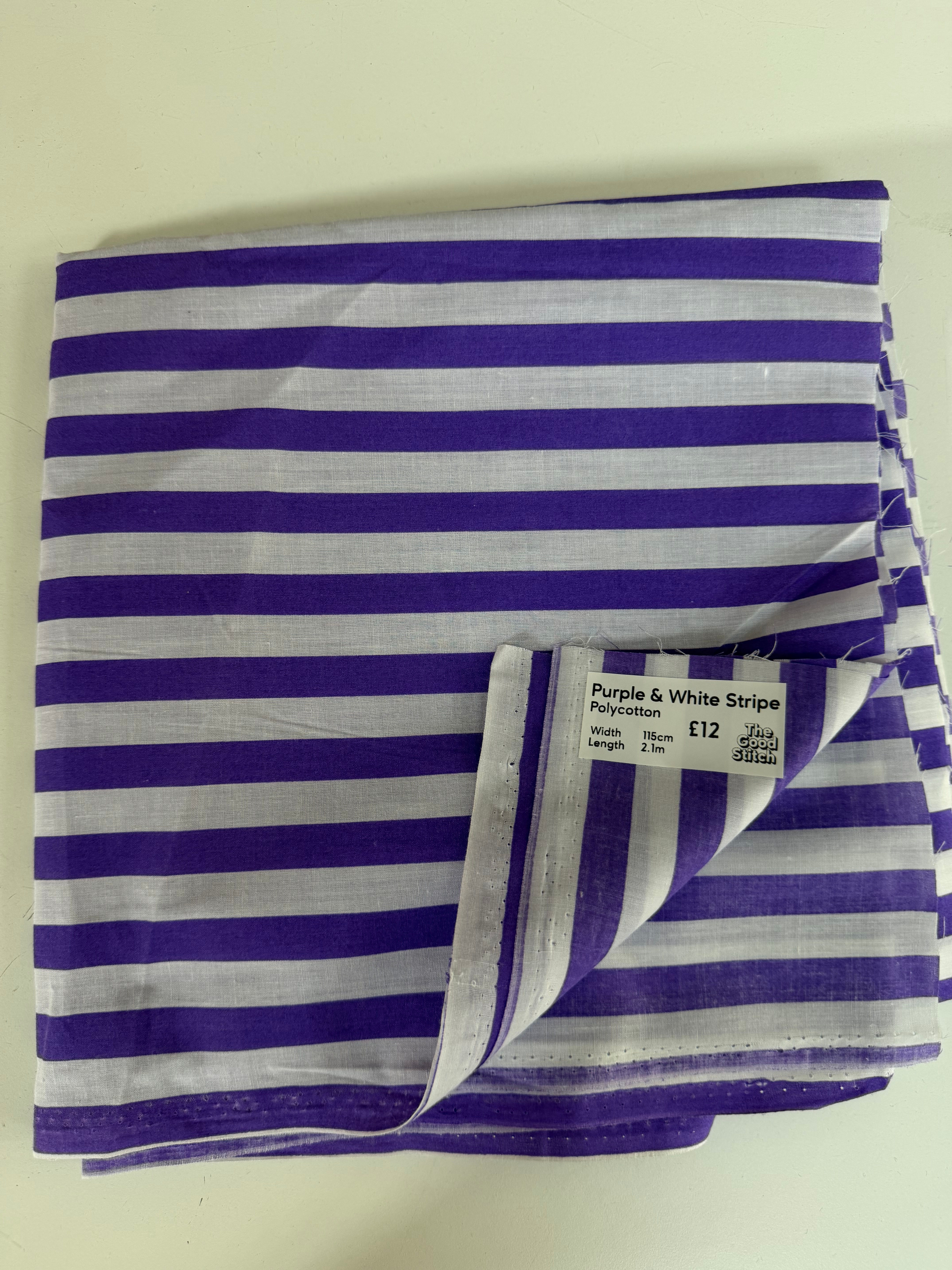 Purple and White Stripe
