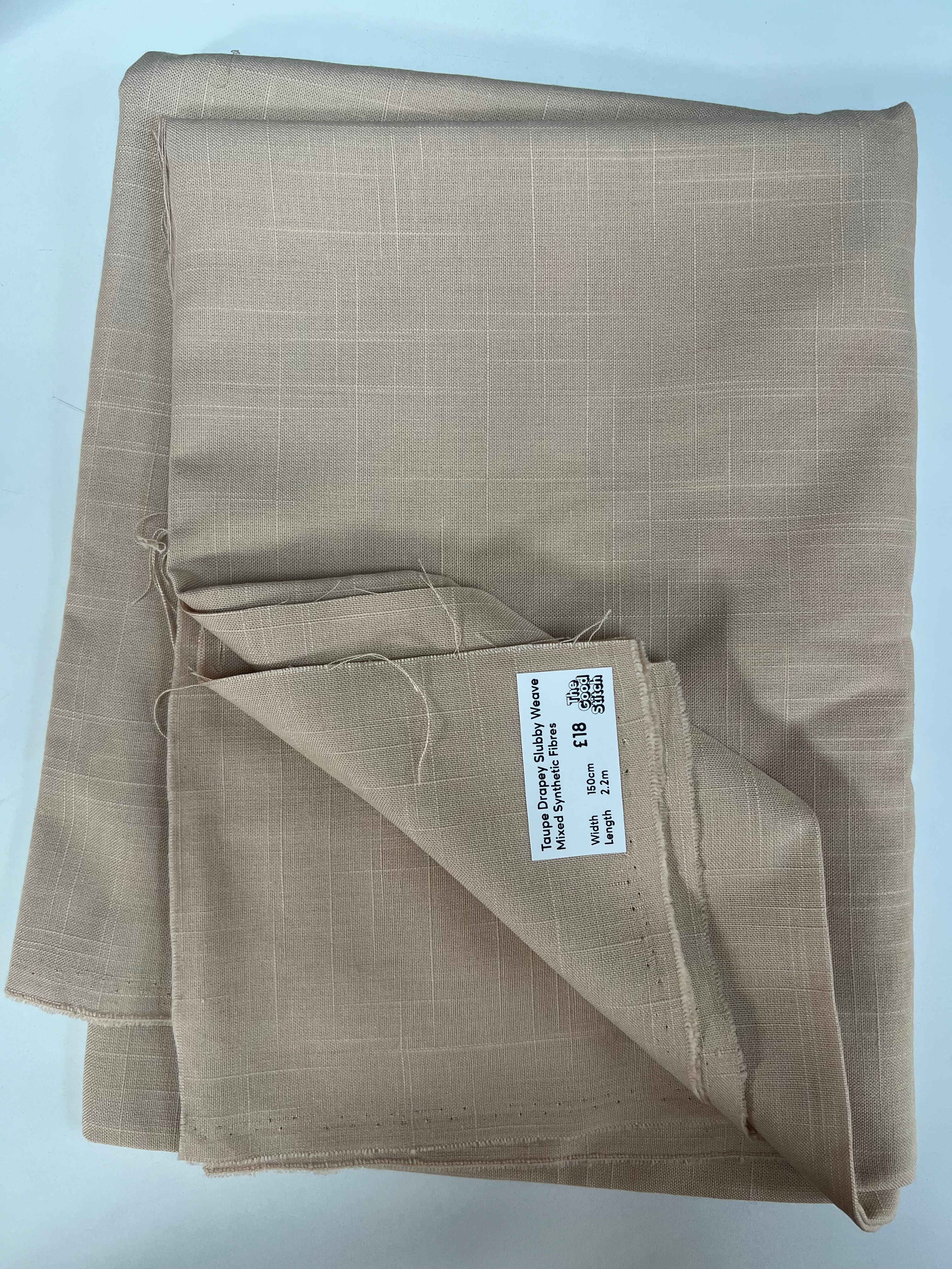 Taupe Drapey Slubby Weave