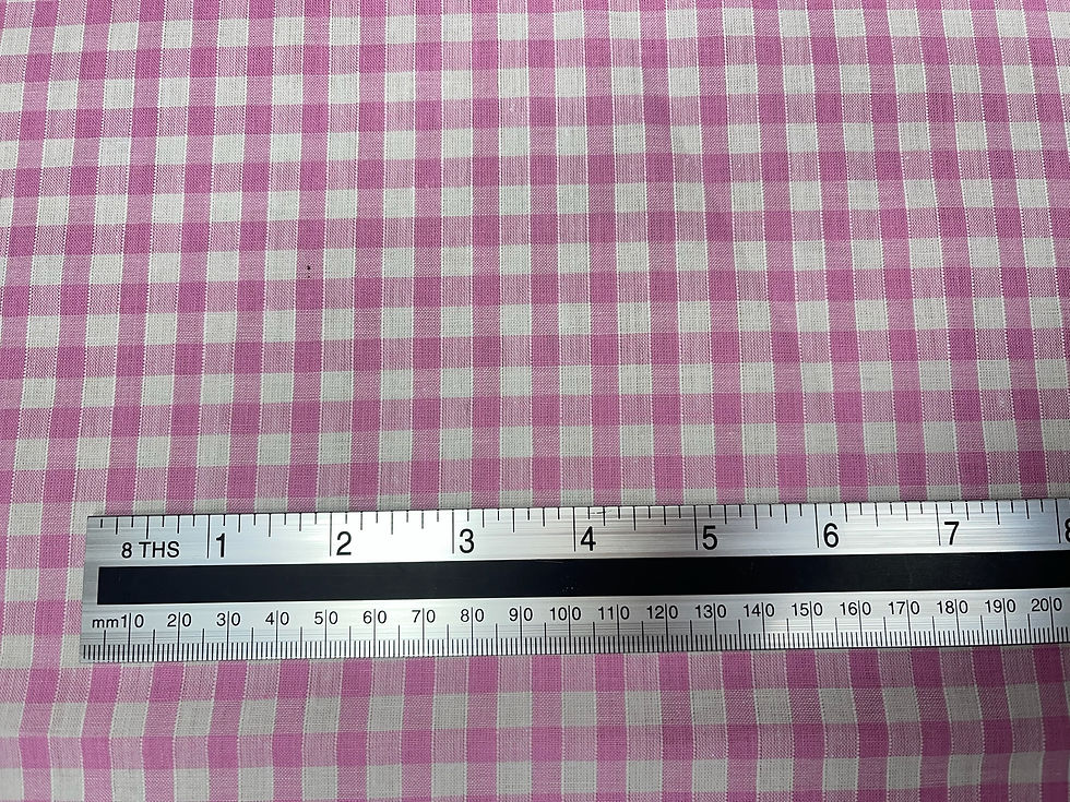 Thumbnail: Pink & White Gingham. 100% Cotton