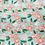 Thumbnail: Coral & Lilac Flowers on Duck Egg Green Viscose