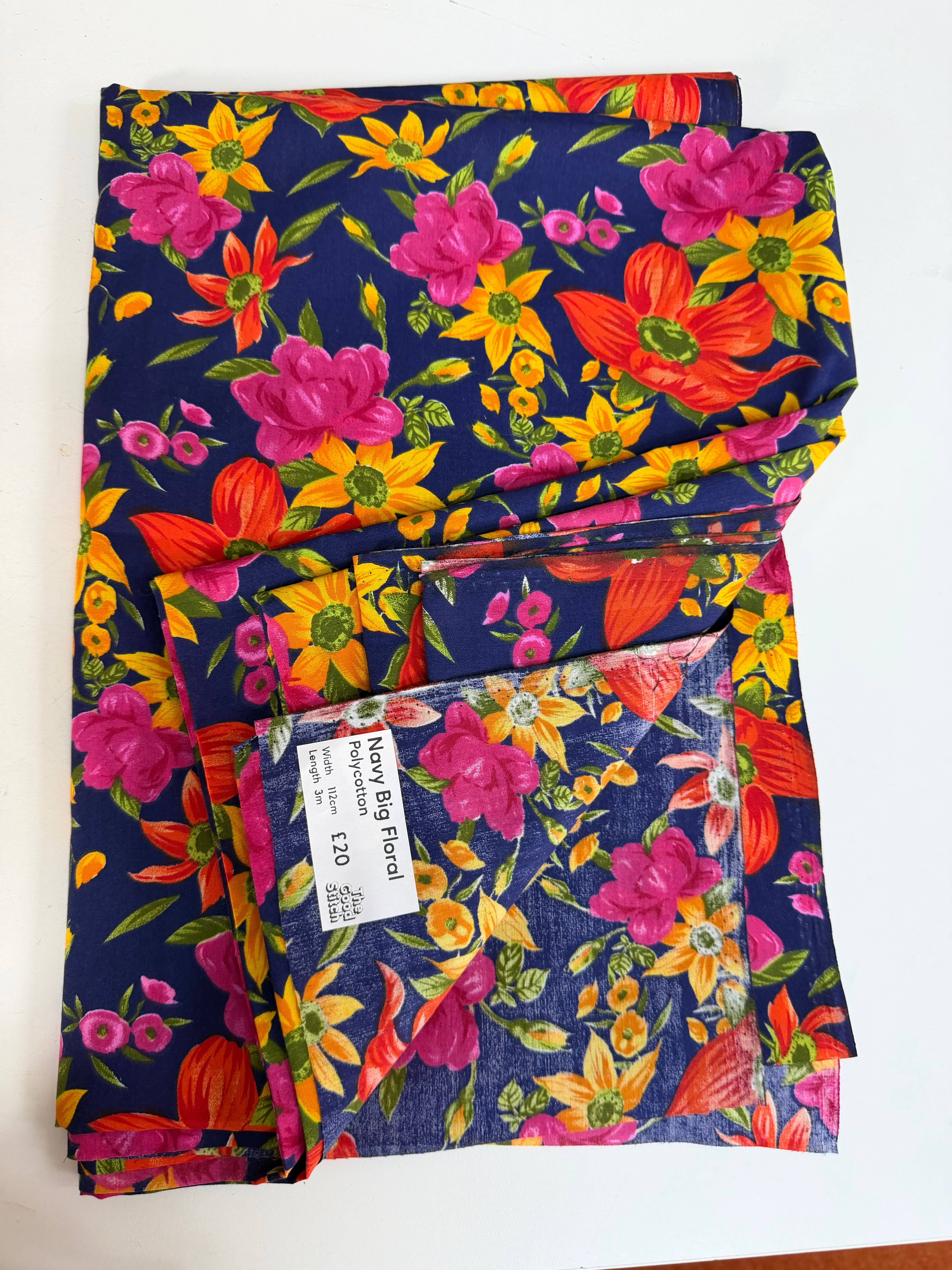 Navy Big Floral
