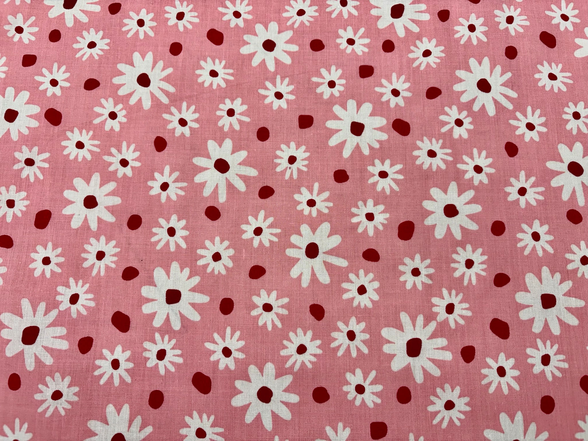 Pink & Red Floral Polycotton