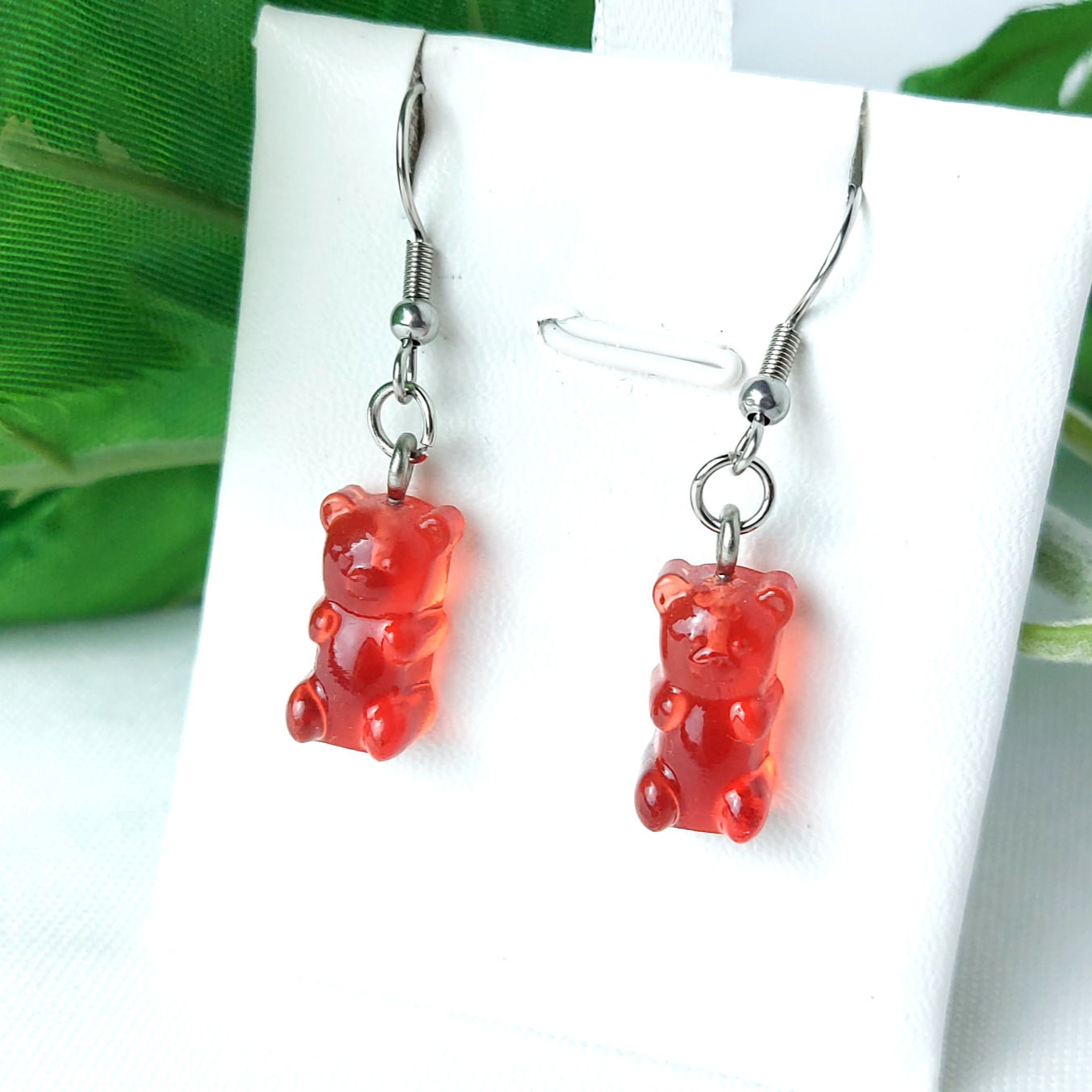 Boucles d'oreilles Oursons - Rouge