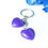Miniature : Porte clés double coeur - Violet