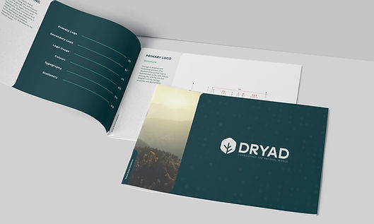 Brand guideline booklet of Dryad