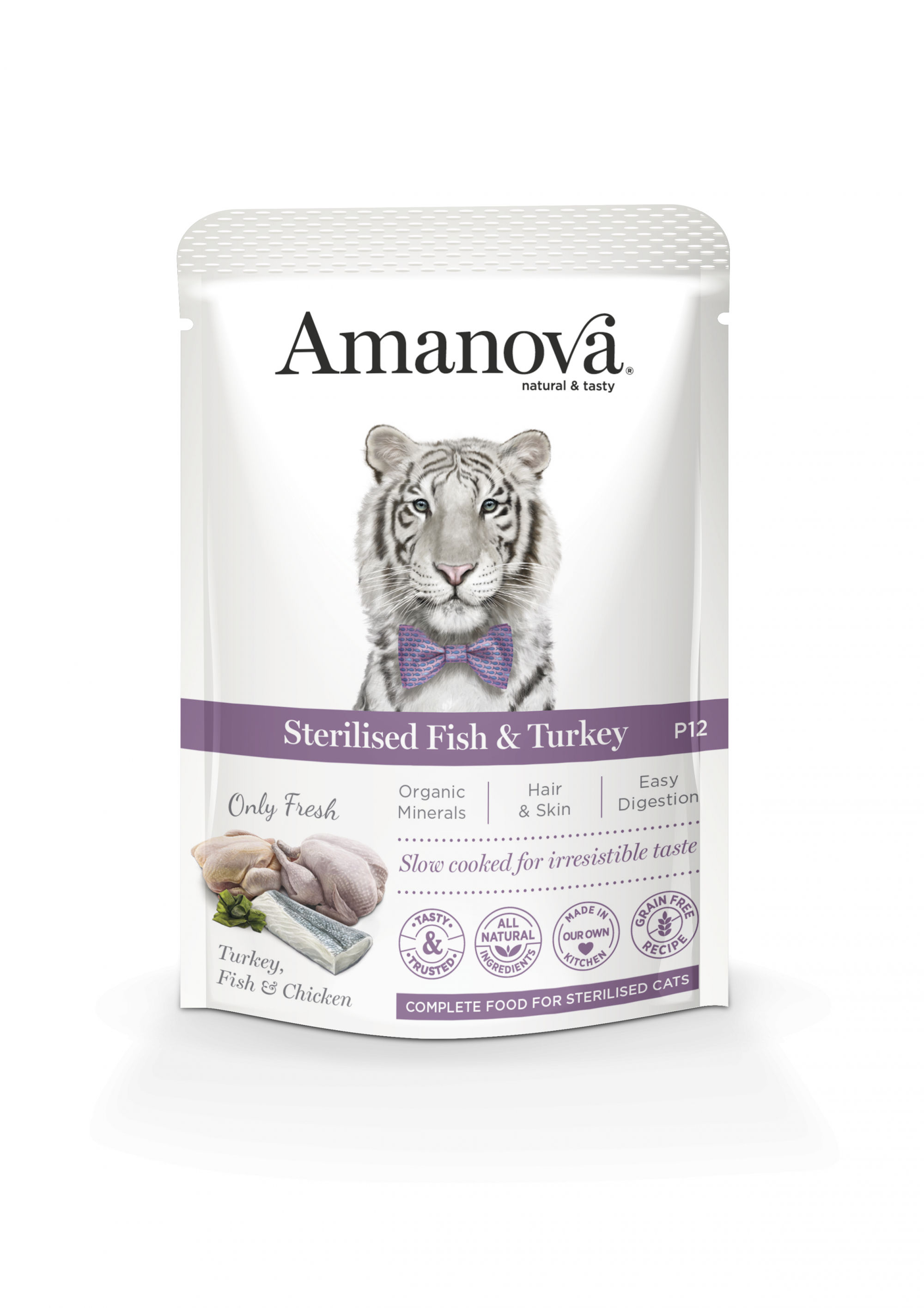 AMANOVA SACHETS STERELISE 85GR POISSONS-DINDE