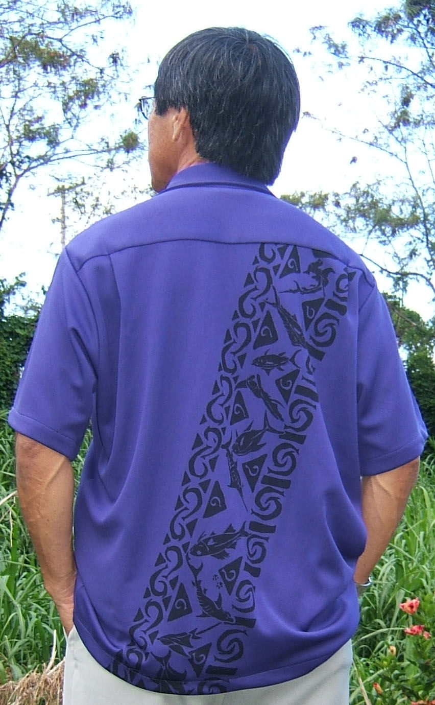 royal fish hook knit aloha shirt