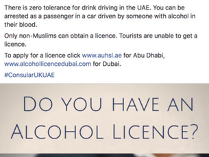 British FCO confirms it is illegal for tourists to drink alcohol in the UAE and even in flight