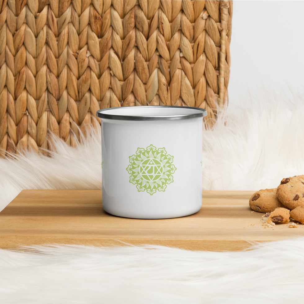 Miniaturbild: Emaille Tasse - Herzchakra