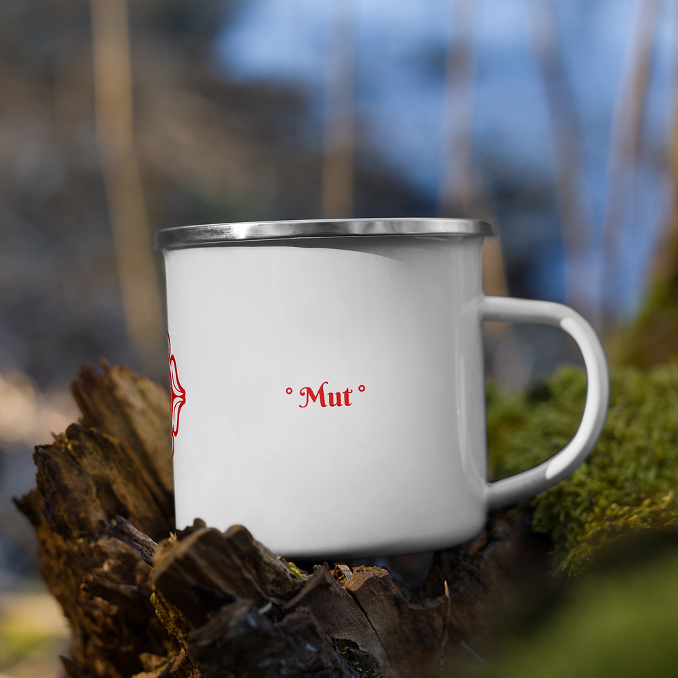 Miniaturbild: Emaille Tasse - Wurzelchakra 
