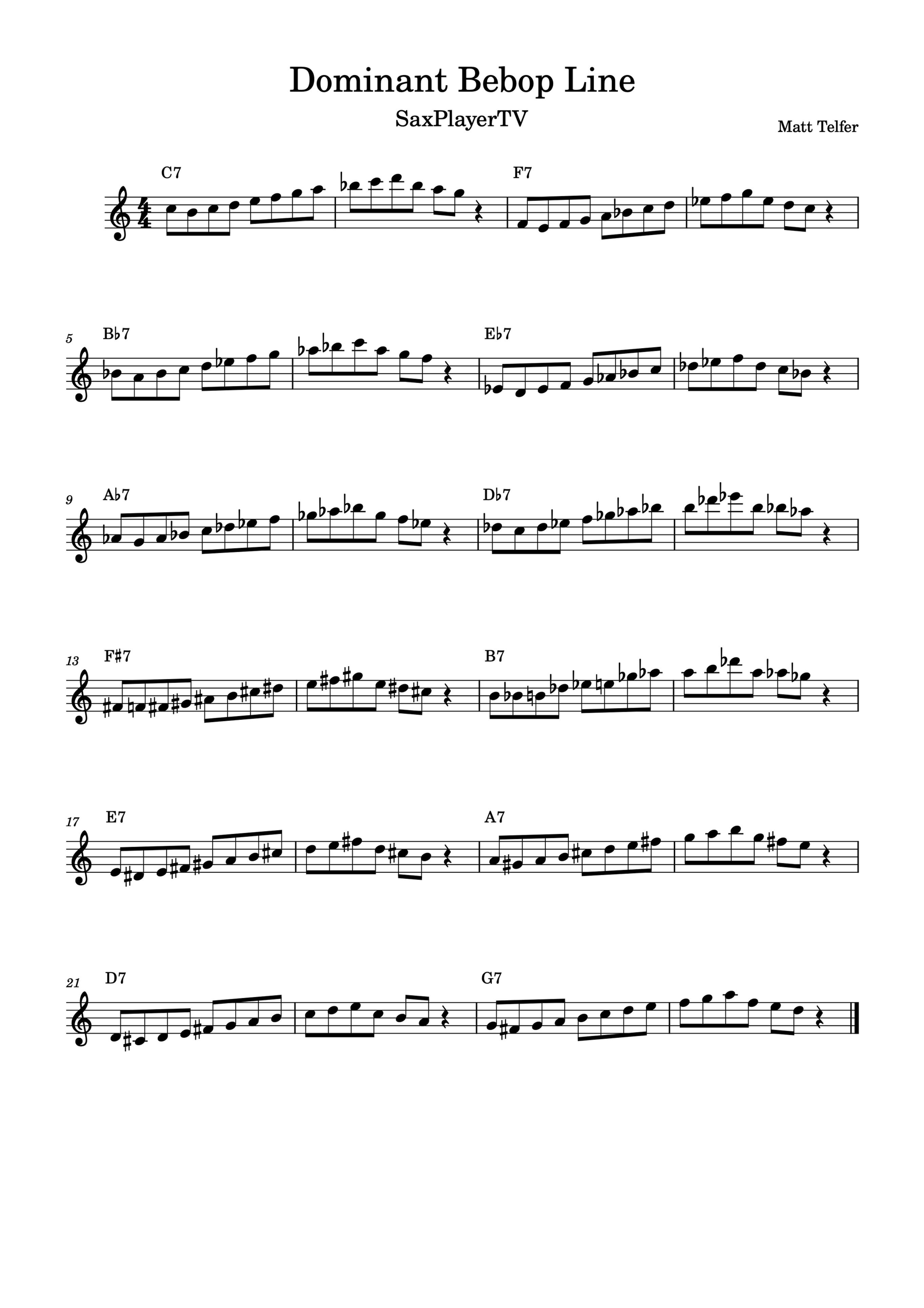 Dominant Bebop Excercise