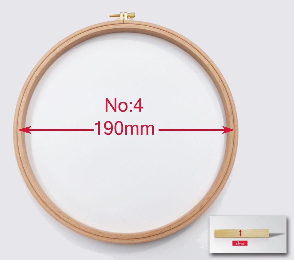 Thumbnail: Nurge Screwed Wooden Embroidery Hoop (Height: 8mm)