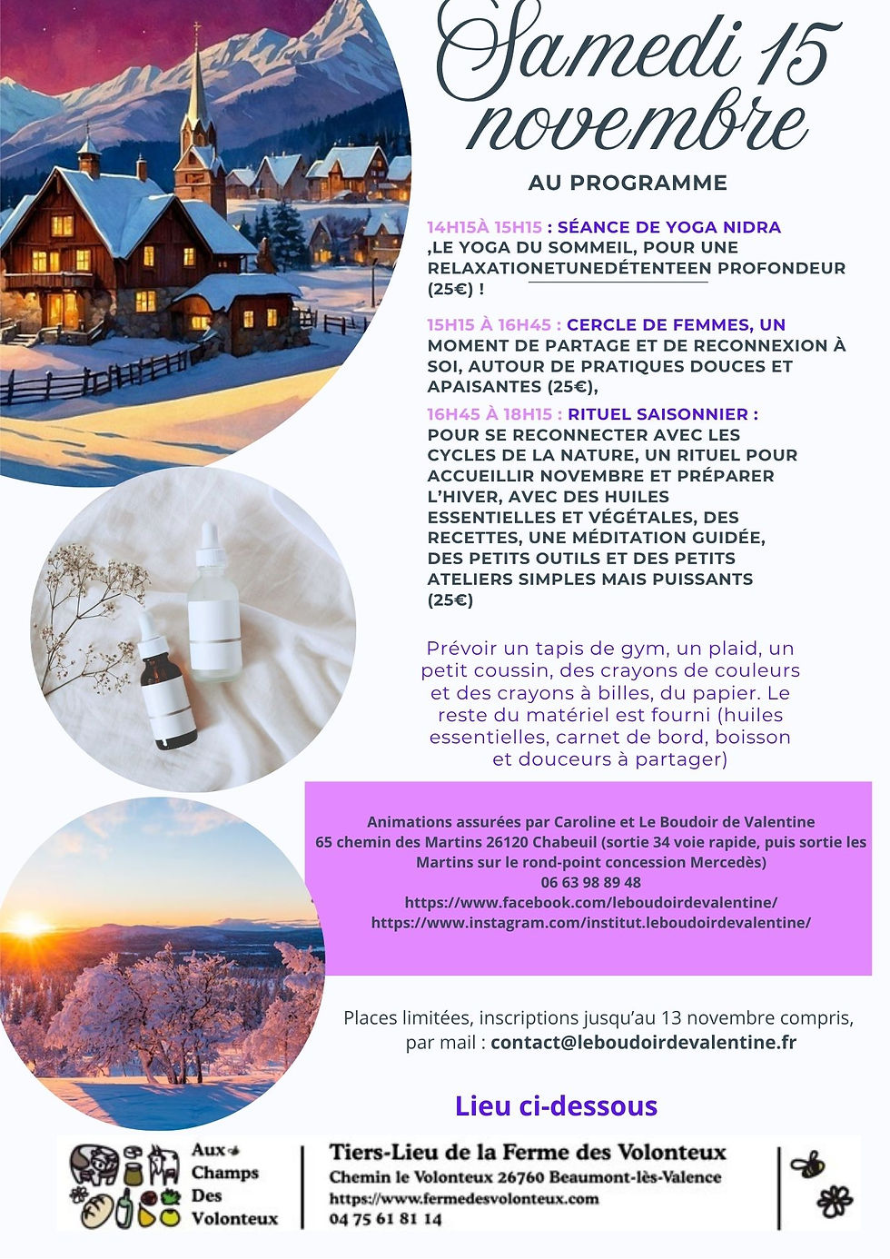 Animations de NOVEMBRE