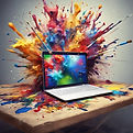 creativity explosion coming from a lap top.jpg