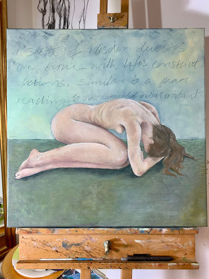'WISDOM (I)'
Oil painting on canvas using integral text