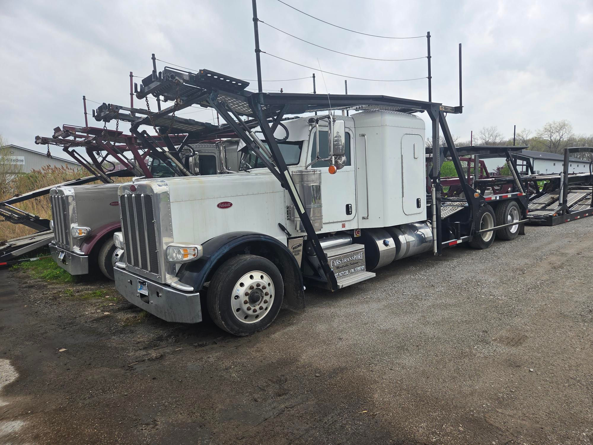 2018 Peterbilt 389/Cottrell Quick Loader W/3 Car Head Ramp
