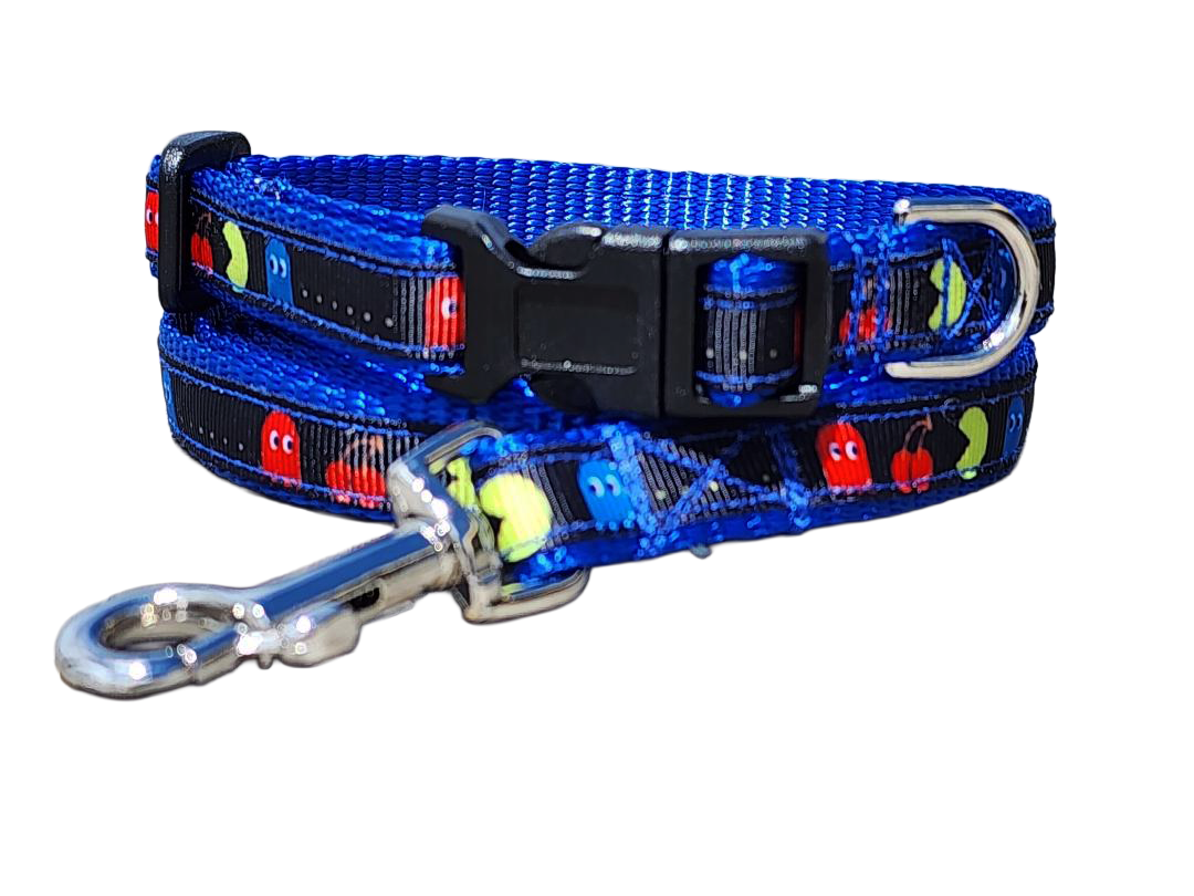 1/2" Pac-man Dog Collar or Leash