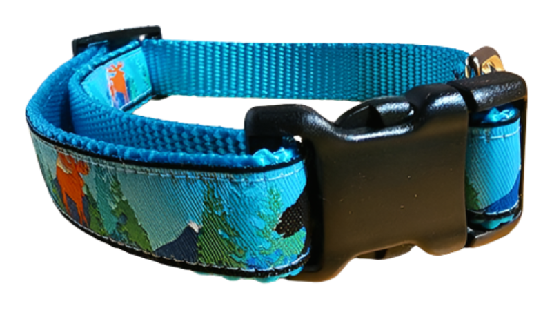 Thumbnail: 3/4" Bear and Moose Dog Collar, Leash, Martingale, Harness