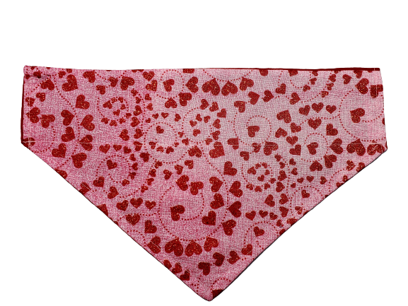 Pink Heart Reversible Bandana