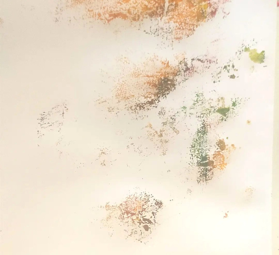 Suavidad, obra original de Eva Mas, acrílico sobre papel Arches, pintura abstracta contemporánea de tonos suaves y texturas delicadas
