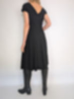 Miniaturebillede: Vintage 00-tal Armani svart klänning med drapering (L)