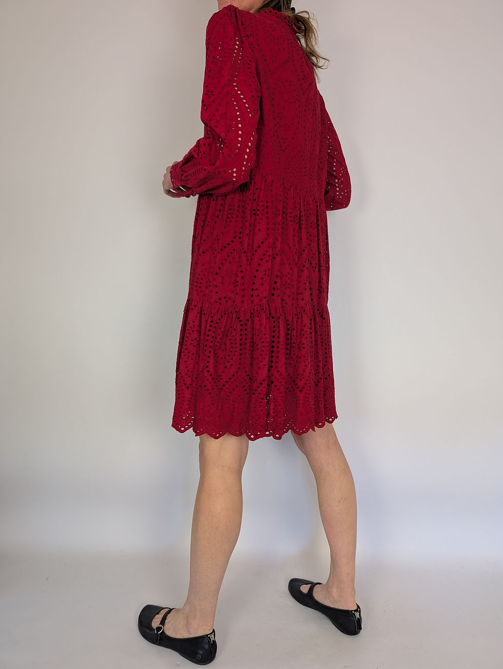 Miniaturebillede: Yas röd klänning i crochet (S)