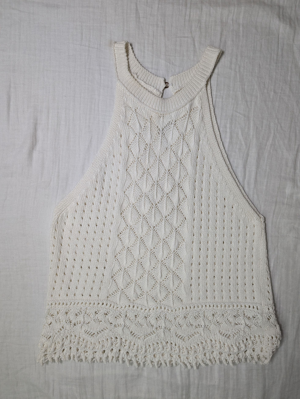 Miniaturebillede: Holly & Whyte crochetlinne med franskant (L)